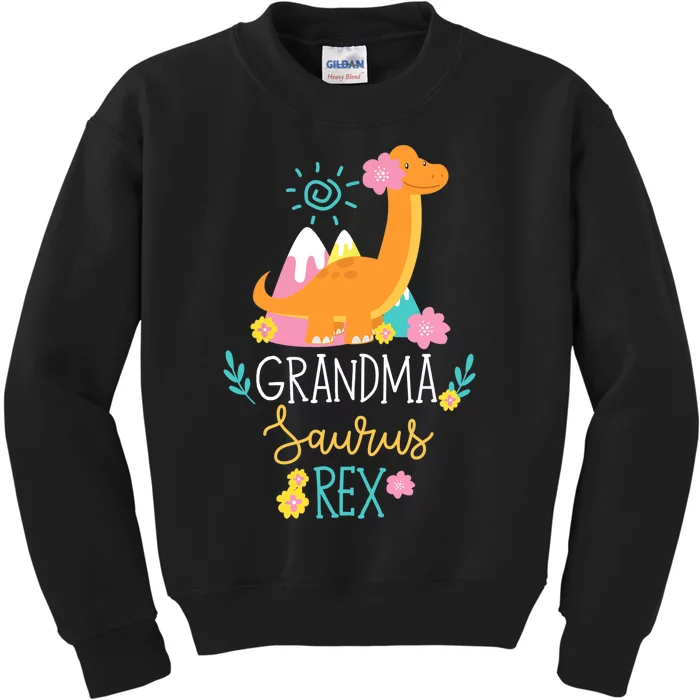 Grandma Saurus Rex Funny Dinosaur Wo Kids Sweatshirt