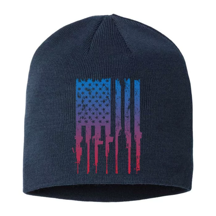 Grunt Style Rifle American Flag Retro 8 1/2in Sustainable Knit Beanie