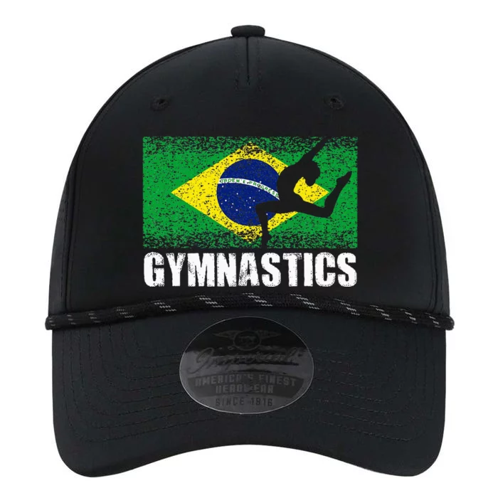 Gymnastics Sport Retro Brazil Flag Brazilian Gymnast Performance The Dyno Cap