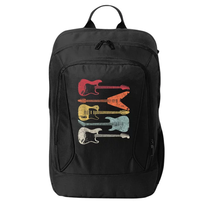 Guitar Shirt. Retro Style, Gift For Guitarist City Backpack