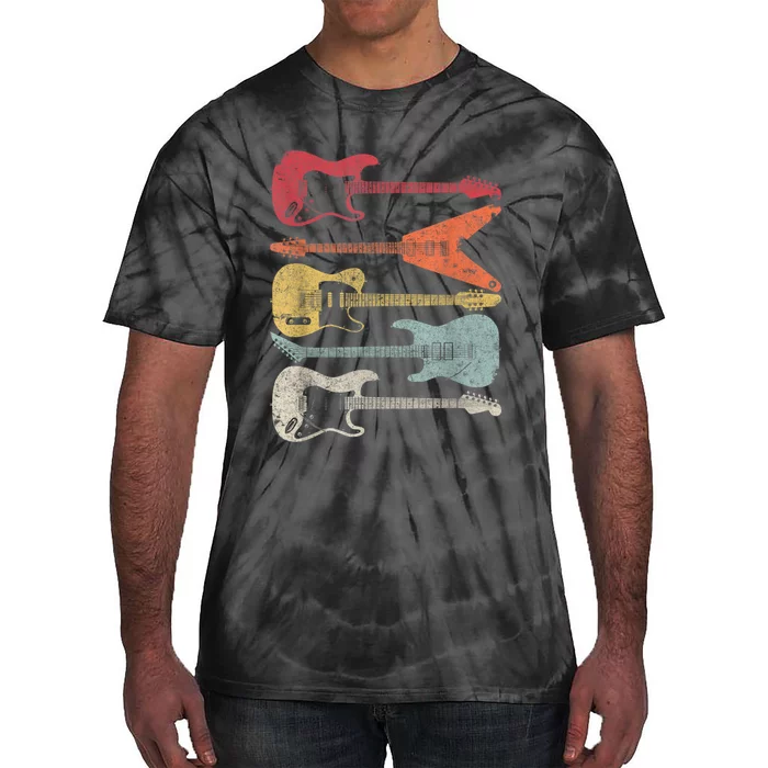 Guitar Shirt. Retro Style, Gift For Guitarist Tie-Dye T-Shirt