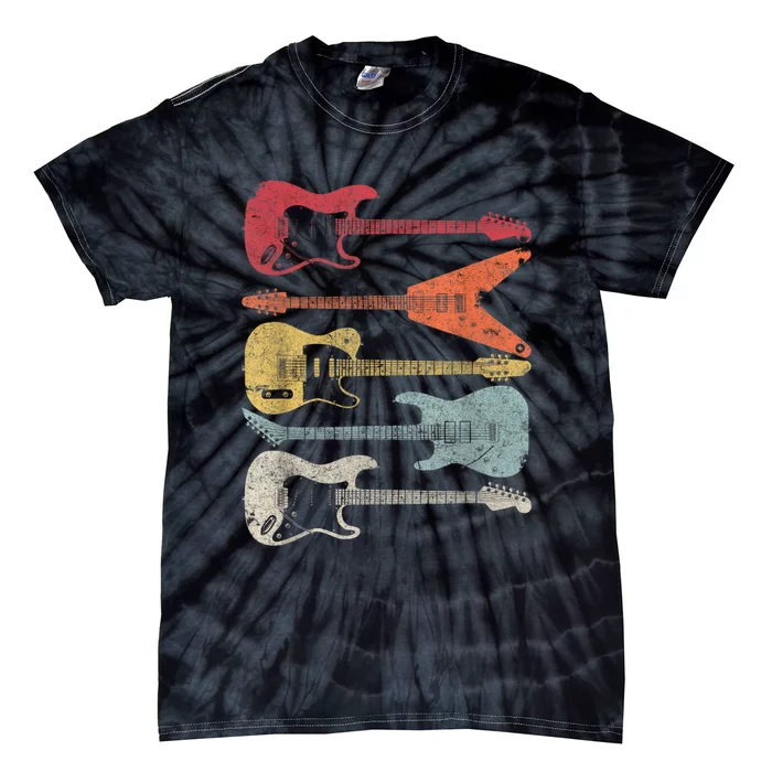 Guitar Shirt. Retro Style, Gift For Guitarist Tie-Dye T-Shirt