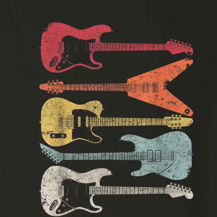 Guitar Shirt. Retro Style, Gift For Guitarist Toddler Long Sleeve Shirt