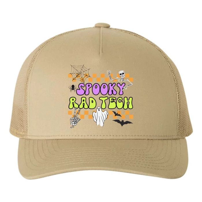 Groovy Spooky Rad Tech Retro Radiologist Halloween XRay Tech Gift Yupoong Adult 5-Panel Trucker Hat