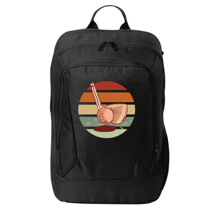 Golf Sunset Retro City Backpack