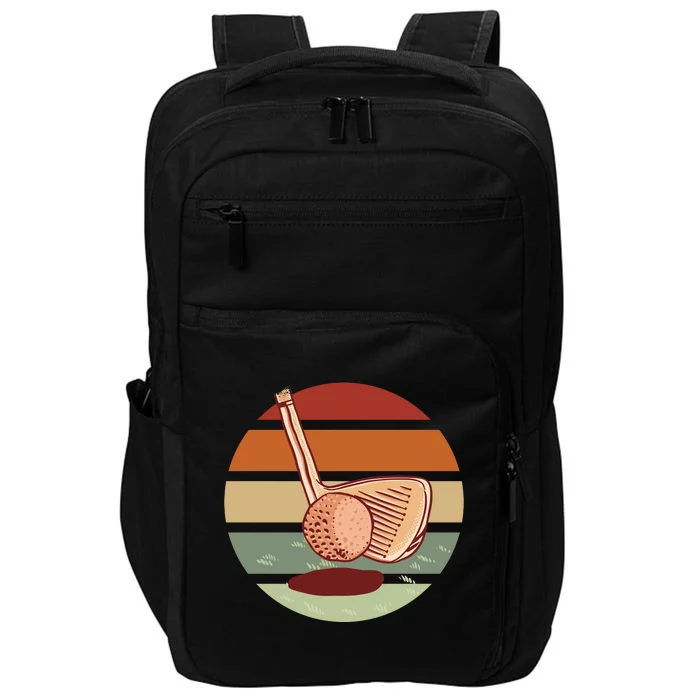 Golf Sunset Retro Impact Tech Backpack