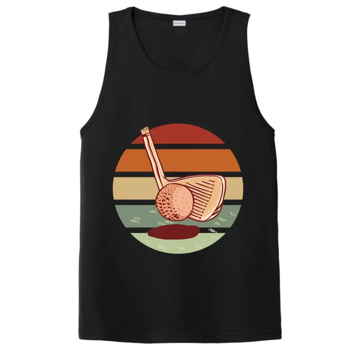 Golf Sunset Retro Performance Tank