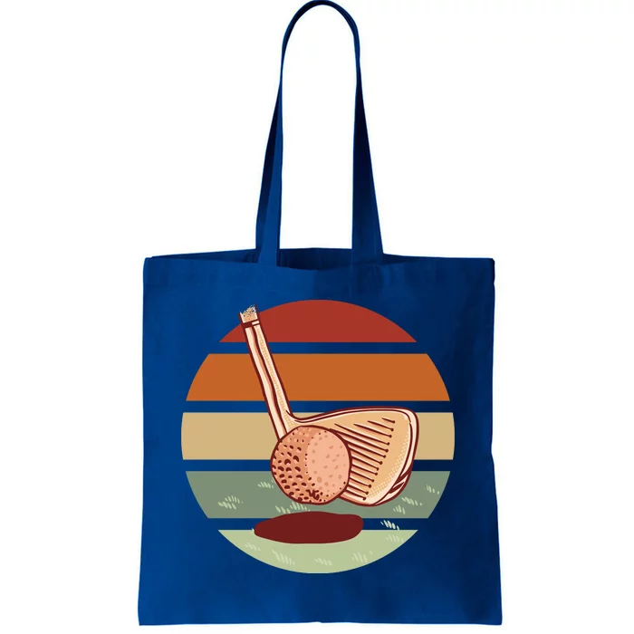 Golf Sunset Retro Tote Bag