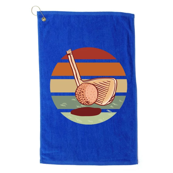 Golf Sunset Retro Platinum Collection Golf Towel