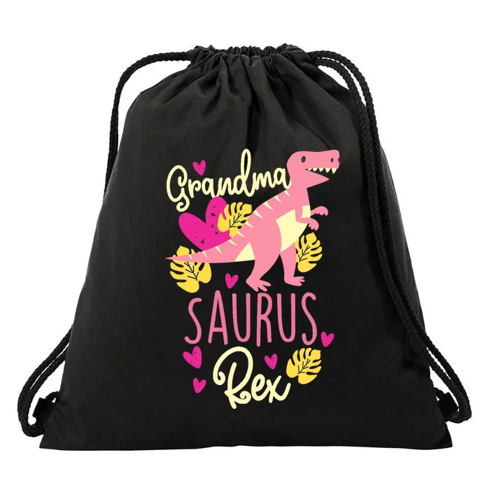 Grandma Saurus Rex Dinosaur Drawstring Bag