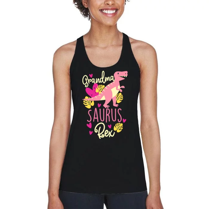 Grandma Saurus Rex Dinosaur Women's Racerback Tank