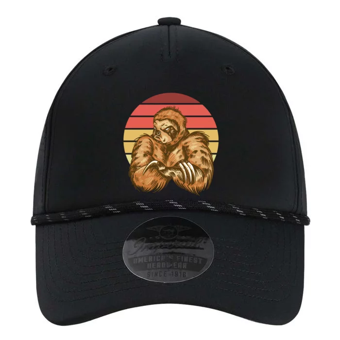 Grumpy Sloth Retro Sunset Performance The Dyno Cap