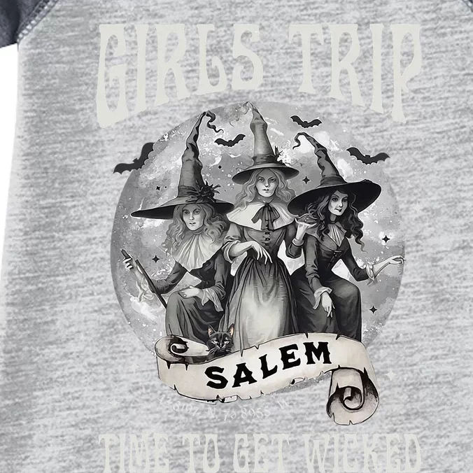 GirlsTrip Salem Retro Salem 1692 They Missed One Witch Infant Baby Jersey Bodysuit