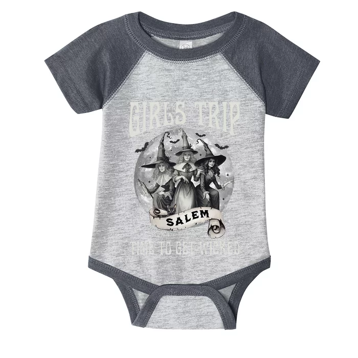 GirlsTrip Salem Retro Salem 1692 They Missed One Witch Infant Baby Jersey Bodysuit