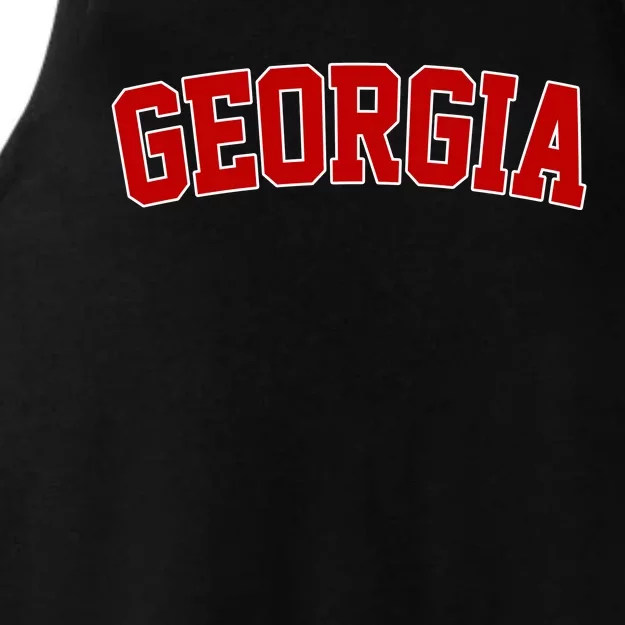 Georgia State Retro Ladies Tri-Blend Wicking Tank