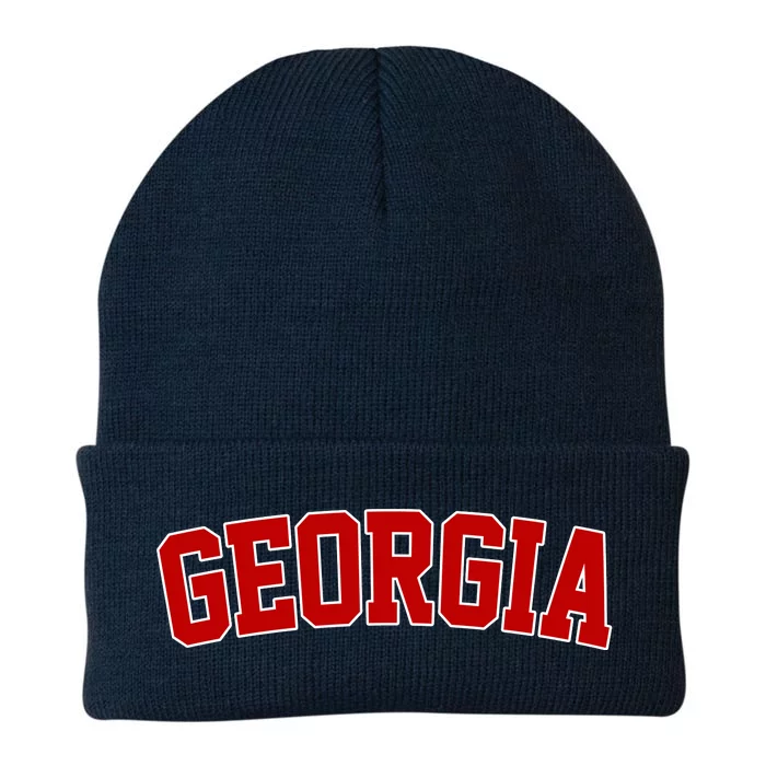 Georgia State Retro Knit Cap Winter Beanie