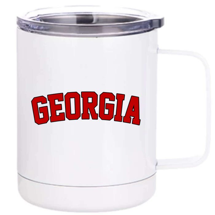 Georgia State Retro Front & Back 12oz Stainless Steel Tumbler Cup