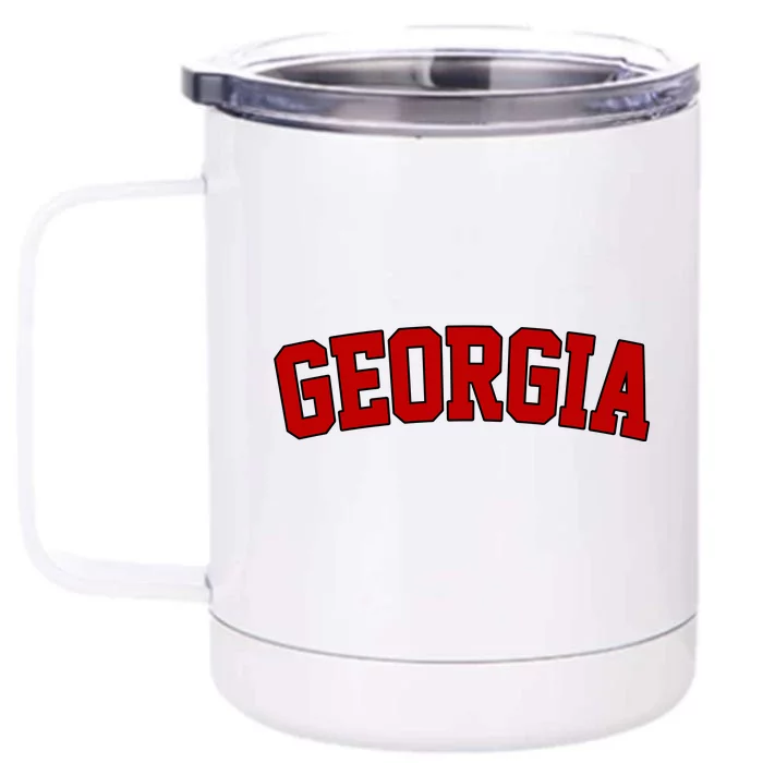 Georgia State Retro Front & Back 12oz Stainless Steel Tumbler Cup