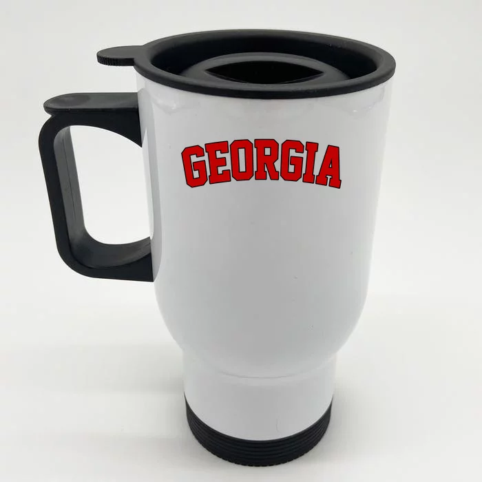 Georgia State Retro Front & Back Stainless Steel Travel Mug