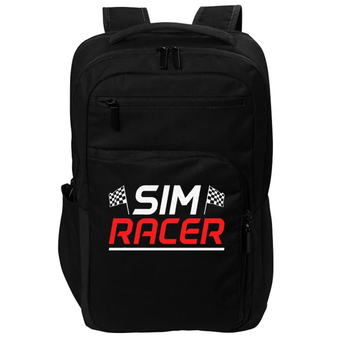 Gaming Simulation Racer Car Race Sim Racing Impact Tech Backpack