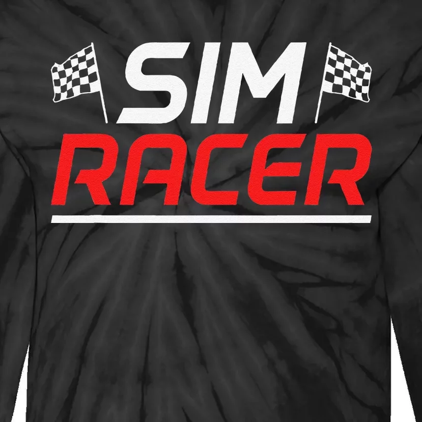 Gaming Simulation Racer Car Race Sim Racing Tie-Dye Long Sleeve Shirt