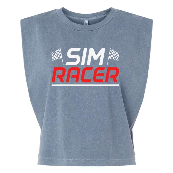 Gaming Simulation Racer Car Race Sim Racing Garment-Dyed Women's Muscle Tee