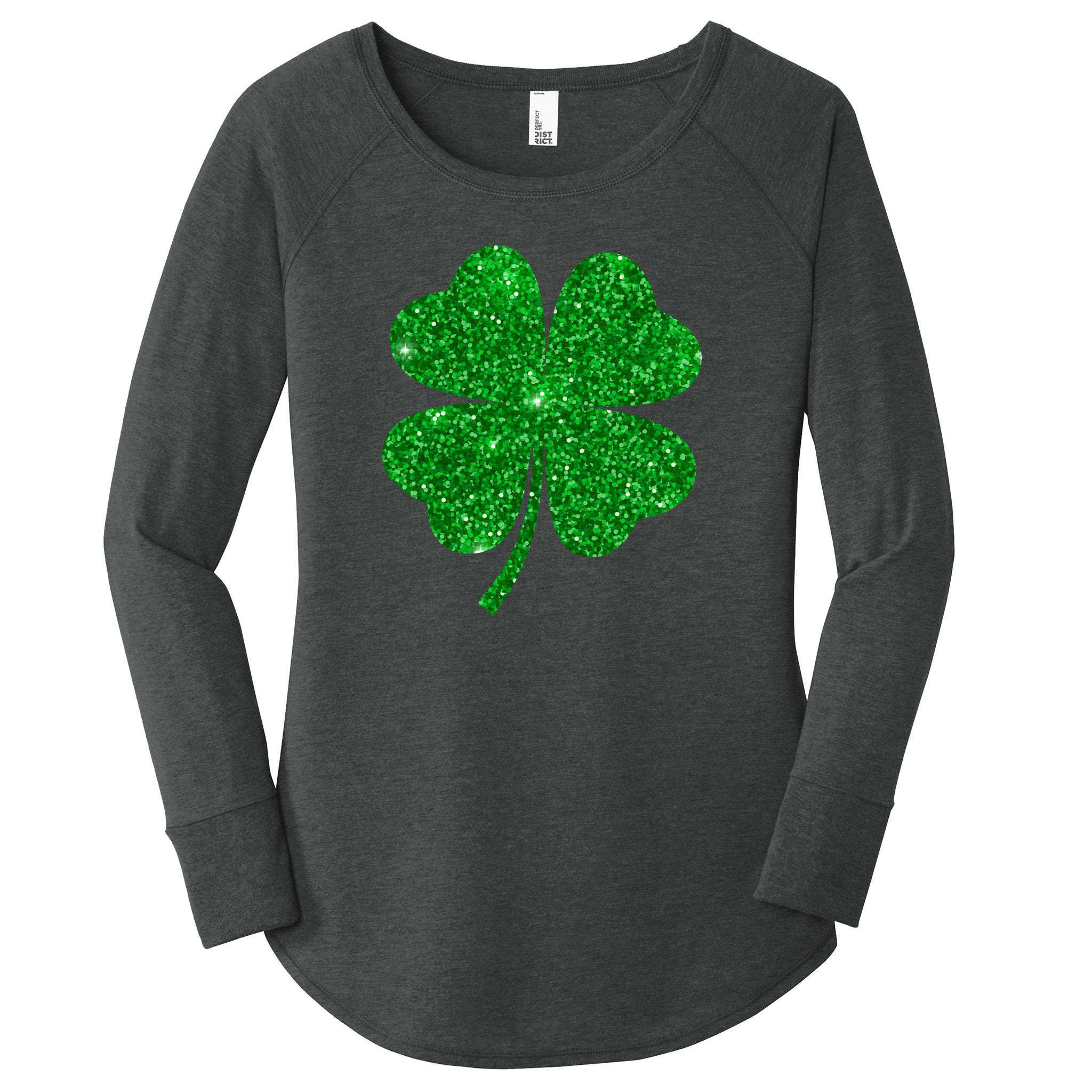 Lucky Glitter non Glitter Available St. Patricks' Day Long Sleeve Tee Shirt  