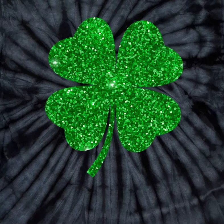 Glitter Shamrock St Patrick's Day Tie-Dye T-Shirt