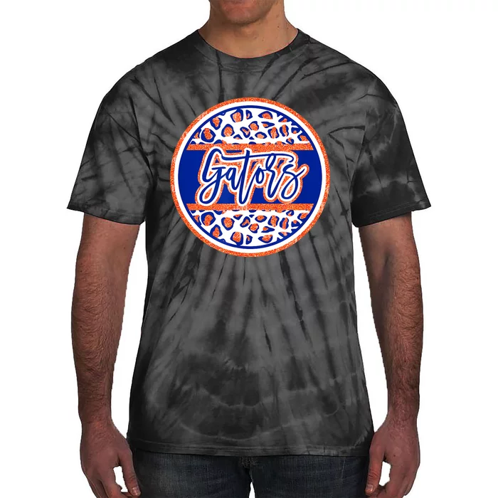 Gators School Sports Fan Team Spirit Mascot Heart Tie-Dye T-Shirt