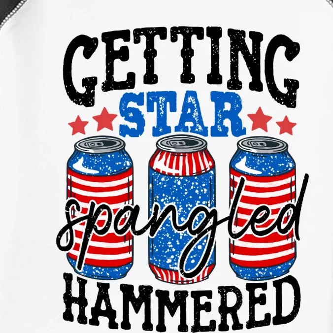 Getting Star Spangled Hammered Funny 4th Of July Patriotic Meaningful Gift Infant Baby Jersey Bodysuit