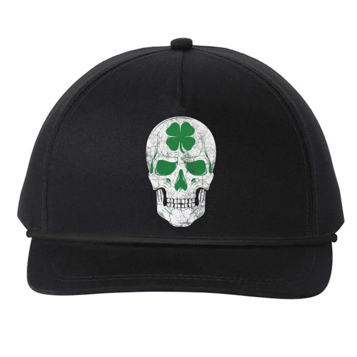 Green Shamrock Skull Irish Ireland ST PATRICKS DAY Gift Snapback Five-Panel Rope Hat