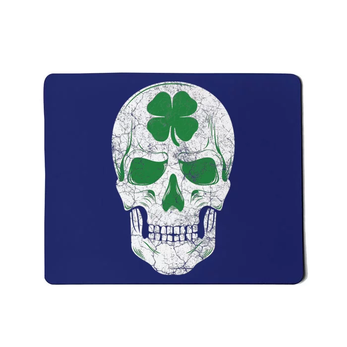 Green Shamrock Skull Irish Ireland ST PATRICKS DAY Gift Mousepad