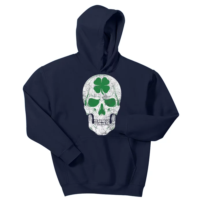 Green Shamrock Skull Irish Ireland ST PATRICKS DAY Gift Kids Hoodie