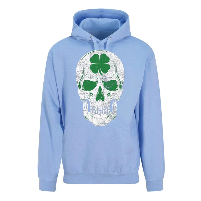 Green Shamrock Skull Irish Ireland ST PATRICKS DAY Gift Unisex Surf Hoodie