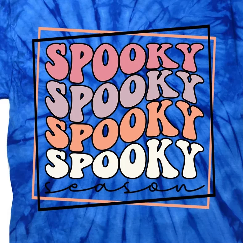 Groovy Spooky Season Retro Spooky Vibes Halloween Gift Tie-Dye T-Shirt