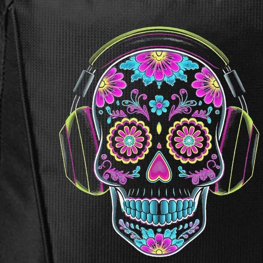 Gamer Sugar Skull Dia De Los Muertos Gaming Day Of The Dead City Backpack