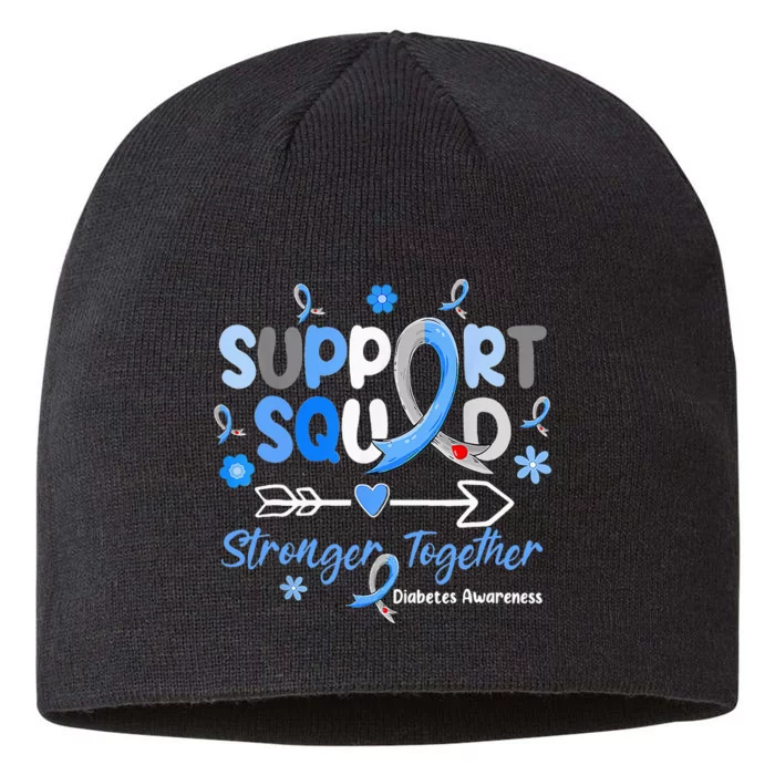 Groovy Support Squad Blue Ribbon Diabetes Awareness 8 1/2in Sustainable Knit Beanie