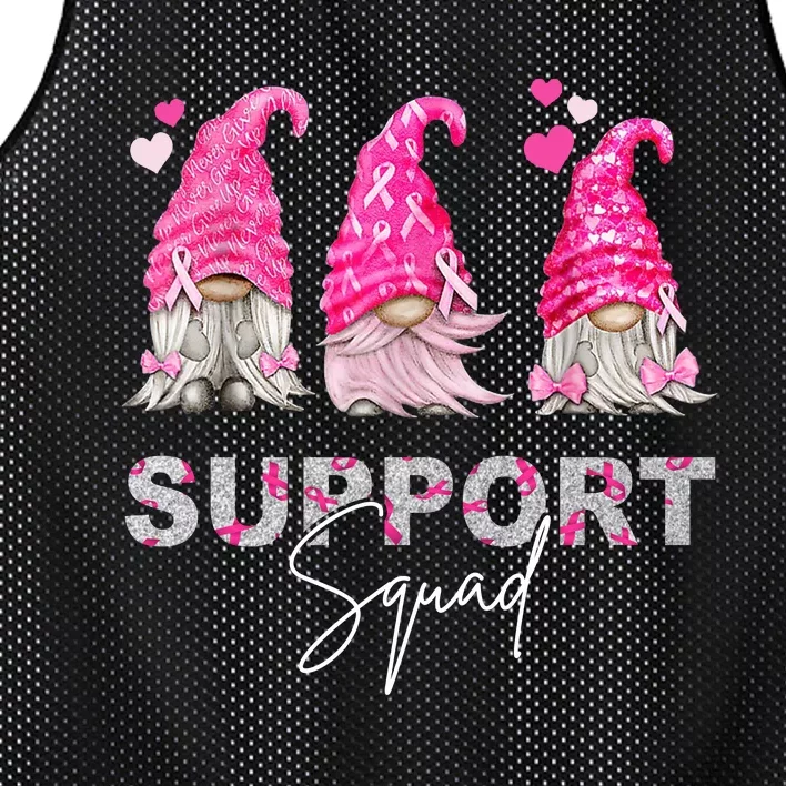 Gnome Support Squad Breast Cancer Mesh Reversible Basketball Jersey Tank