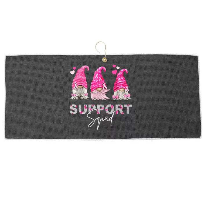 Gnome Support Squad Breast Cancer Large Microfiber Waffle Golf Towel