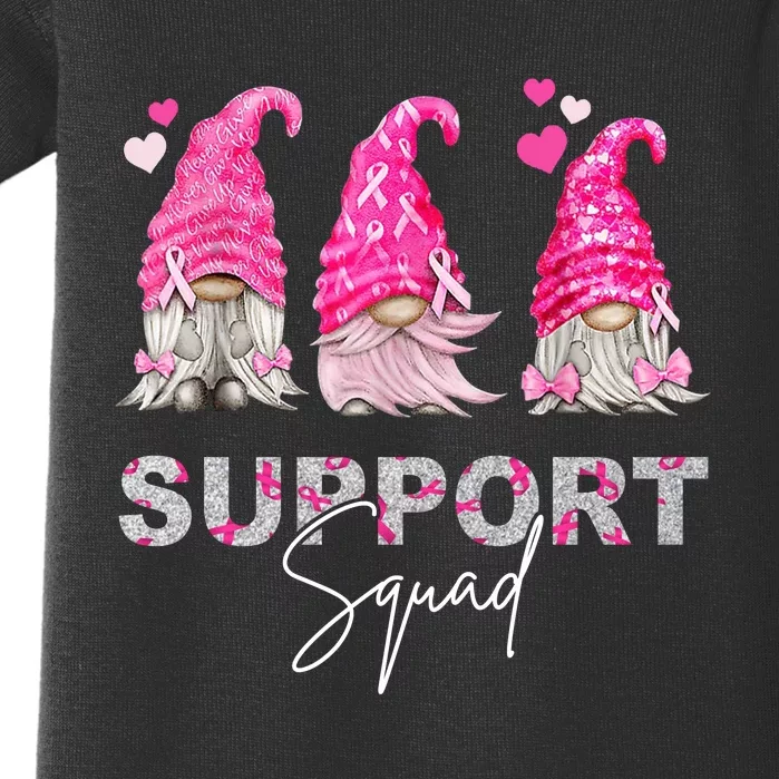 Gnome Support Squad Breast Cancer Baby Bodysuit