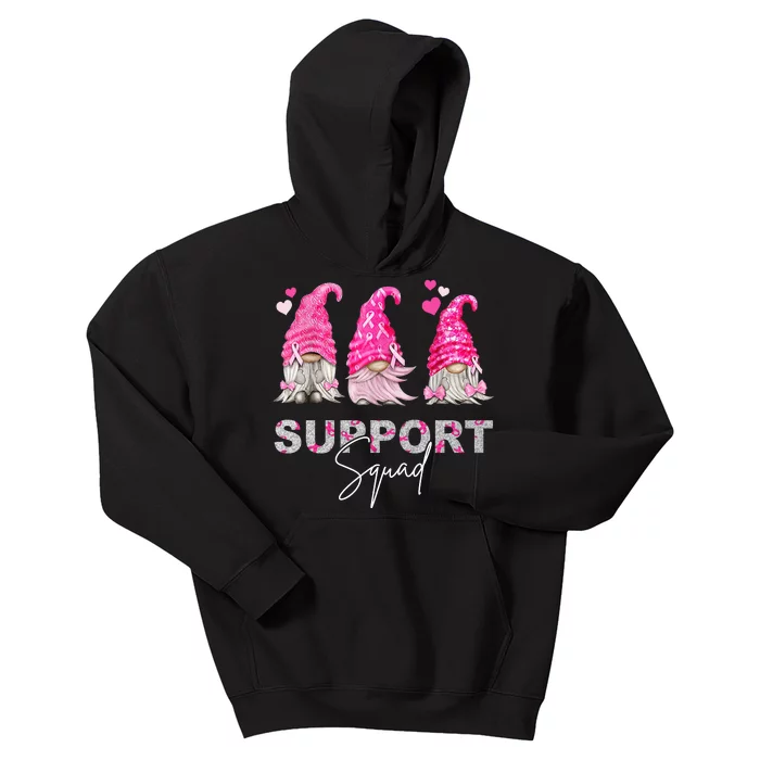 Gnome Support Squad Breast Cancer Kids Hoodie