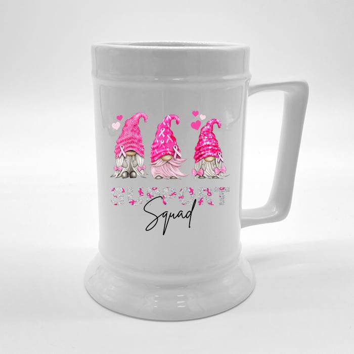 Gnome Support Squad Breast Cancer Front & Back Beer Stein