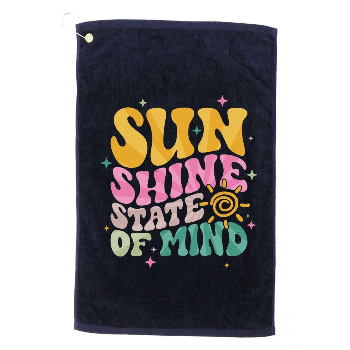 Groovy Sunshine State Of Mind Summer Break Vacation Platinum Collection Golf Towel