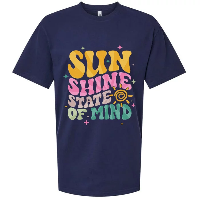 Groovy Sunshine State Of Mind Summer Break Vacation Sueded Cloud Jersey T-Shirt