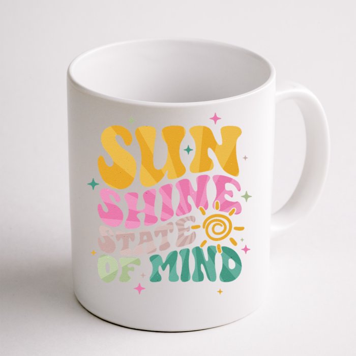 Groovy Sunshine State Of Mind Summer Break Vacation Front & Back Coffee Mug