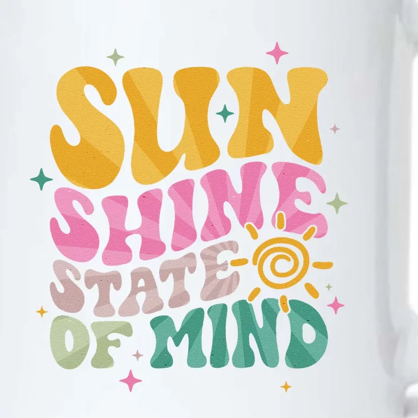 Groovy Sunshine State Of Mind Summer Break Vacation Black Color Changing Mug