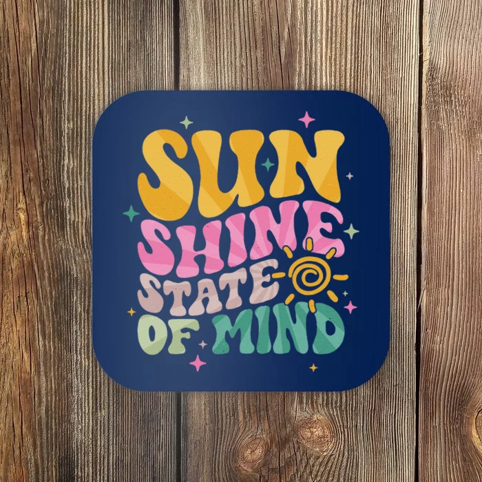 Groovy Sunshine State Of Mind Summer Break Vacation Coaster