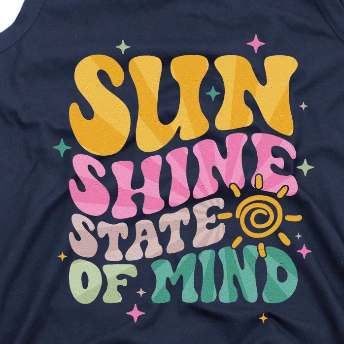 Groovy Sunshine State Of Mind Summer Break Vacation Tank Top