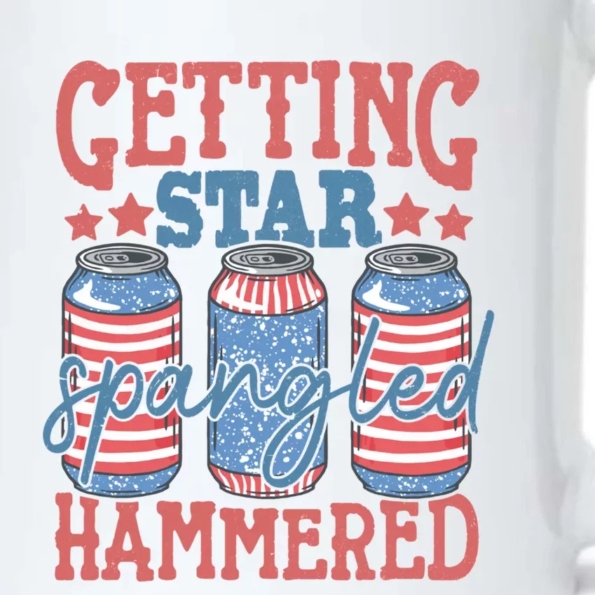 Getting Star Spangled Hammered 4th Of July Retro Style Beer Gift Black Color Changing Mug