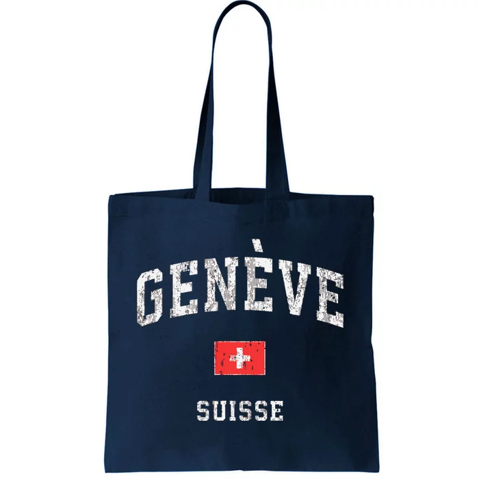 Geneva Suisse Switzerland Vintage Athletic Sports Design Tote Bag